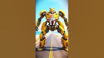 The poor Cat and the Transformer Bumblebee save goldfish!#shorts #ai #cat#funny#cartoon#animation