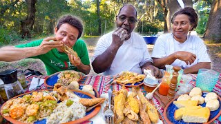 Real Lowcountry Food!!  SHRIMP & GRITS  Gullah Geechee Food in Southern USA!