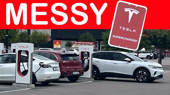 Messy Tesla Superchargers in Europe
