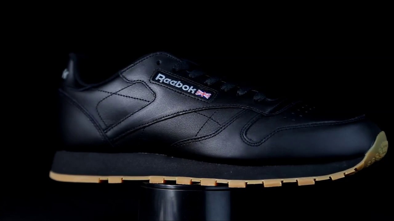 Reebok Classic Leather piel negro. - YouTube