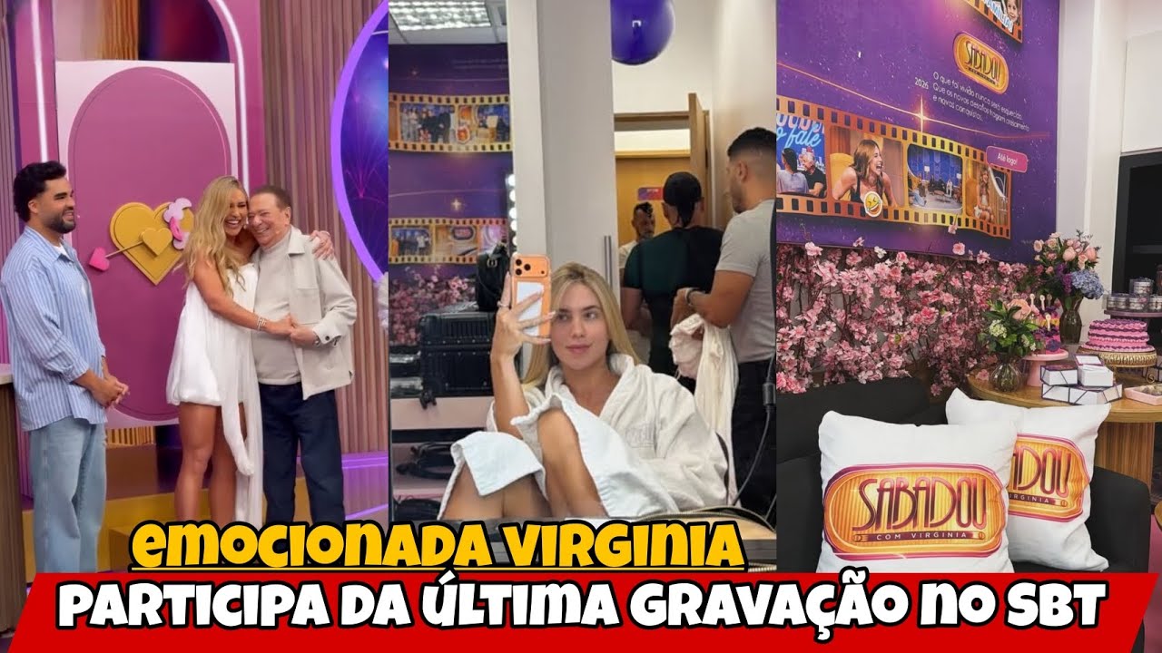 Emocionada Virginia participa da última gravação no SBT 