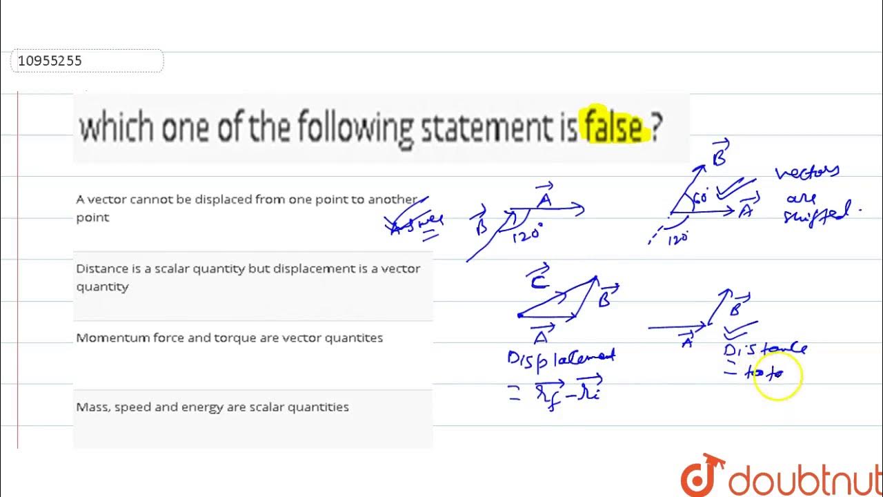 Which Of The Following Statements Is False which one of the following statement is false ? - YouTube