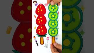 Strawberry Tanghulu Spoid Jelly Painting | MOST POPULAR TANGHULU with jelly #shorts