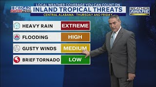 UPDATE: Tropical Storm Arthur Remnants Bring Flooding Rains To Alabama on Thursday - CBS42 News @ 6p