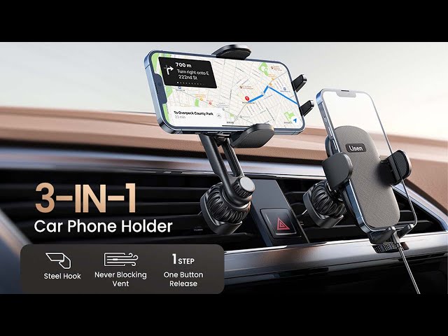 LISEN Phone Holders for Your Car [Enjoy Never Blocking] Car Phone