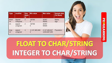 C|C++|VC++|FLOAT TO CHAR|INTEGER TO CHAR|INTEGER TO STRING|Datatype CONVERSION
