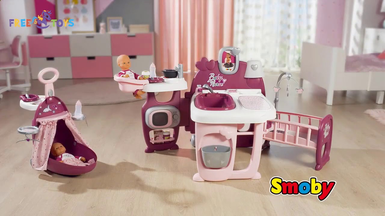 Большой игровой центр по уходу за куклой Baby Nurse Smoby 220349