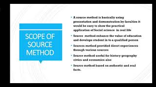 Source Method | pedagogy of social science | Dr Manoj Chauhan (Asst.Prof.)