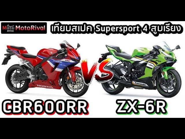Compare the specs of the 2025 Honda CB600RR 4-cylinder Supersport