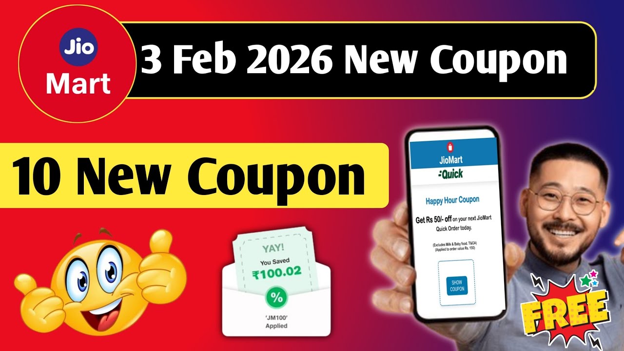 Jiomart Coupon Code Today | Jiomart 100 Free Shopping | Jiomart 100 off coupon | Jiomart offer today