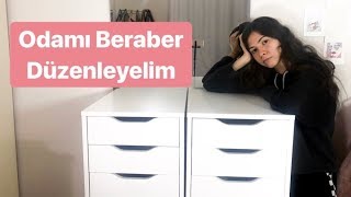 Odamı Düzenliyorum Yeni Makyaj Dolaplarım Oda Turu Makyaj Malzemelerim Sohbet