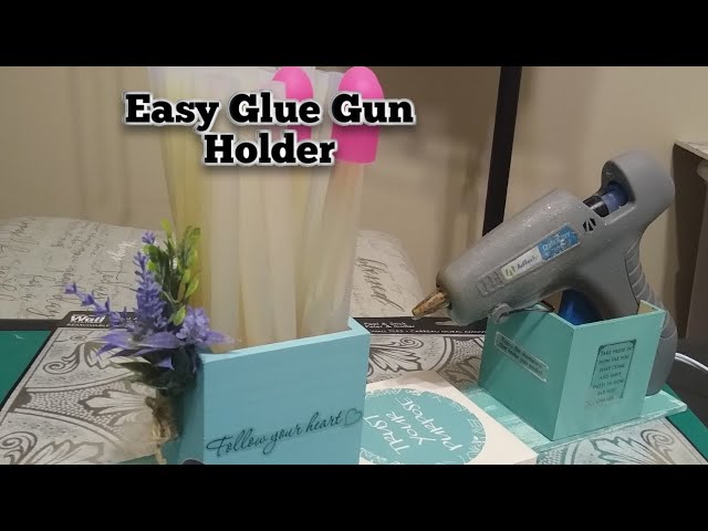 DIY $3 Dollar Tree Glue Gun Stand Holder