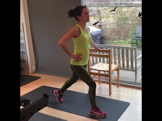 CHAIR ASSISTED STATIC LUNGE - HJ PERSONAL TRAINER LIBRARY