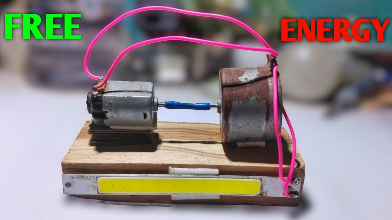 How to make free ENERGY generator at home with DC motor - YouTube