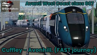 Smart Games - Avanti West Coast class 807 Cuffley - Avonhill FAST journey.