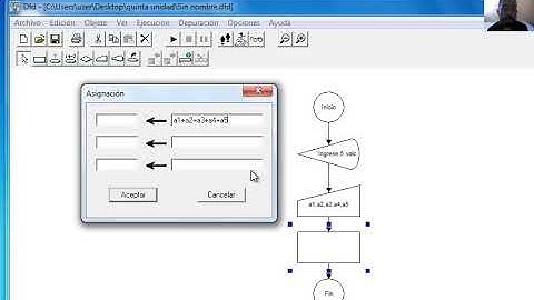 Operaciones con objeto asignación en DFD paso a paso