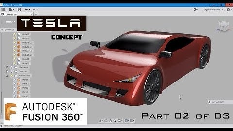 Tesla Sports coupe Concept Design | Using Fusion 360 | Part 02 of 03