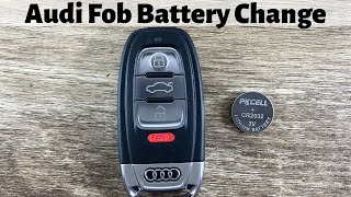 Audi Smart Key Fob Battery Replacement 2008 - 2017 A4 , A5 , A7 , A8 How To Remove Replace Change