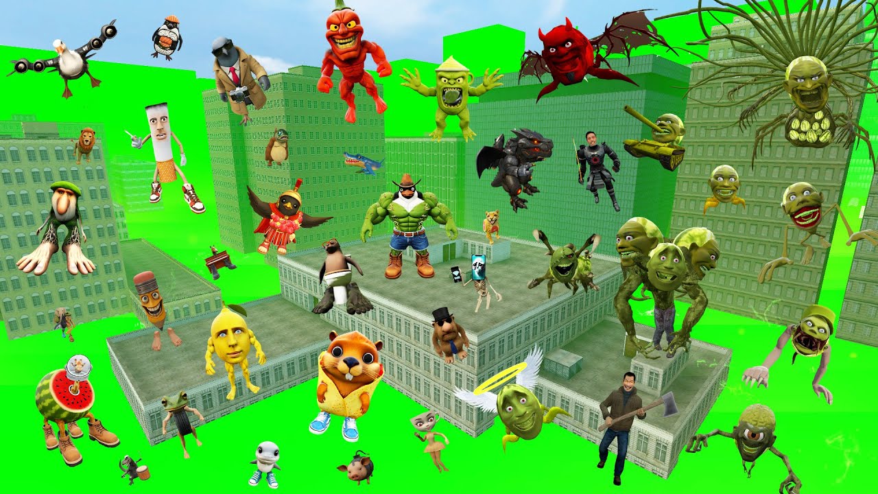 Membantai semuanya Meme Brainrot Italia Tung Tung Sahur &Lingang Melon di KOTA BERACUN - GMOD