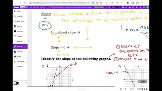 U4 LT1 Notes Video #3 -- Slope on a Graph