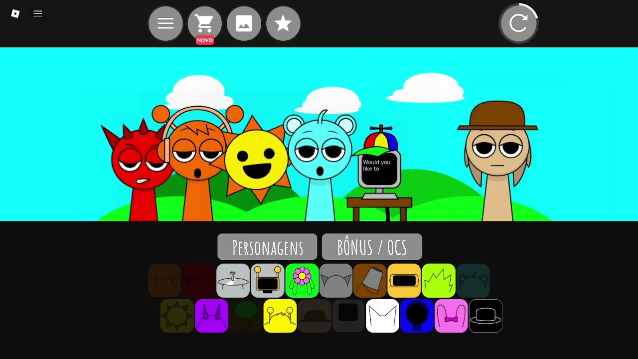 Jogando sprunki incredibox no roblox!! (literalmente sprunki)