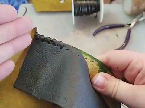 Leather working How to lace leather knife sheaths by hand 