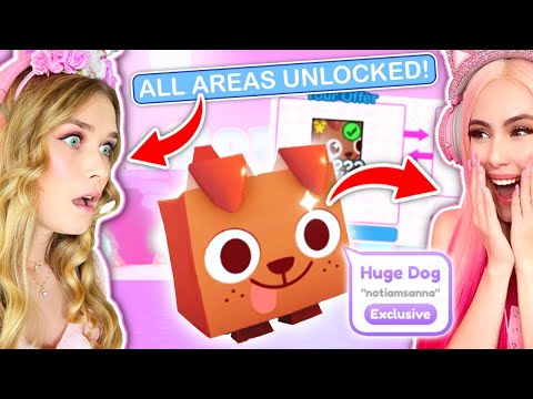 I Gave LEAH ASHE My HUGE DOG To UNLOCK The ENTIRE WORLD In Pet Simulator X! (Roblox)