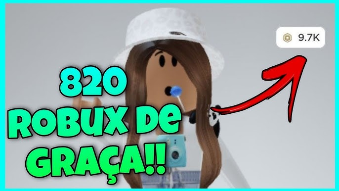 ELE GANHOU 1000 ROBUX #Roblox #Robux #RobuxGratis #Bobux in 2023