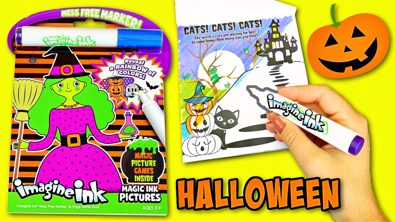 Halloween activity book with magic pictures coloring and games youtube