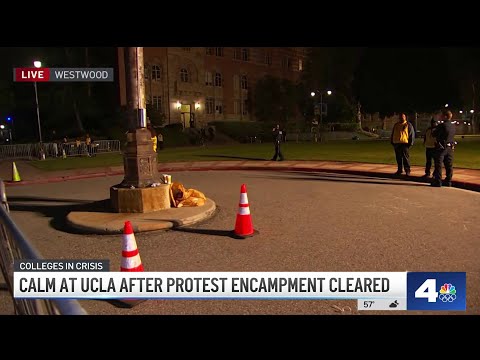 Calm at UCLA after protest encampment cleared