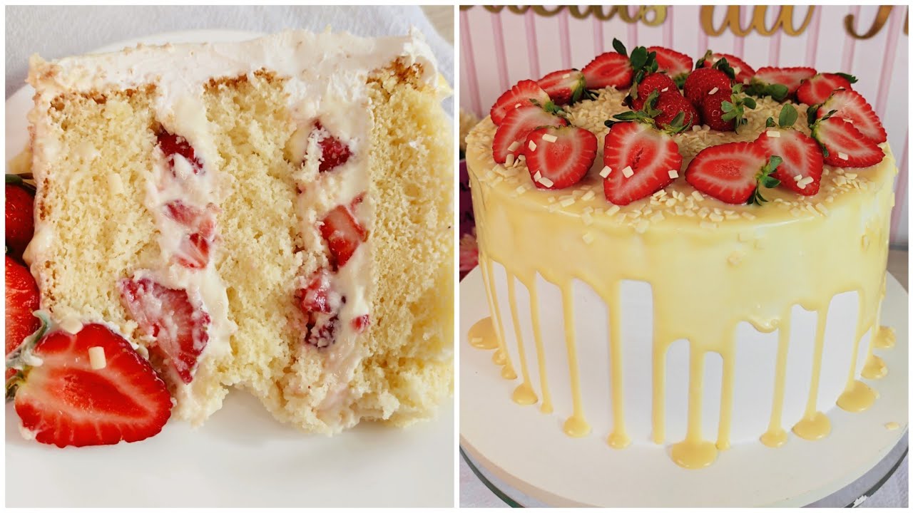 ESSE RECHEIO É UM DOS MAIS PEDIDOS PELOS MEUS CLIENTES - BOLO DE CREME BELGA COM MORANGO