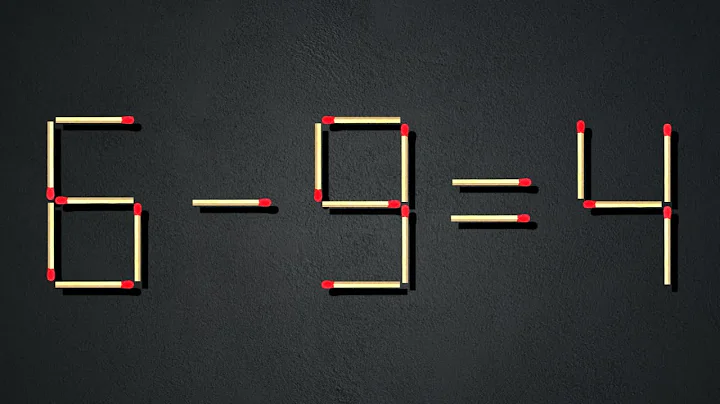 Turn the wrong equation into correct | matchstick puzzle with answer 6-9=4