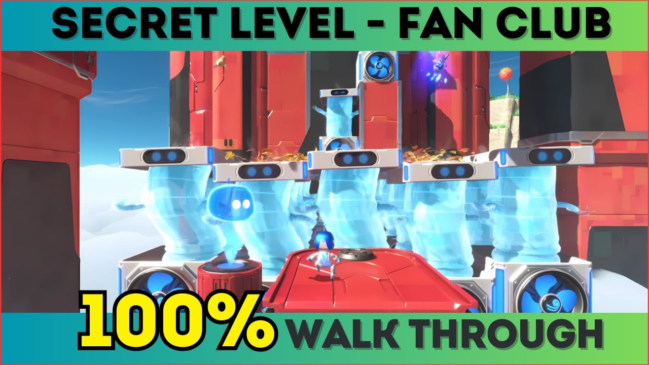 Astro Bot - Secret Level - Fan Club 100% Walkthrough | All Bots & Puzzle Pieces Locations