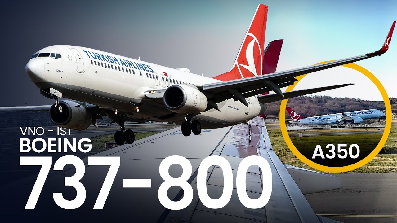 Boeing 737-800 Landing Istanbul Airport - Turkish Airlines