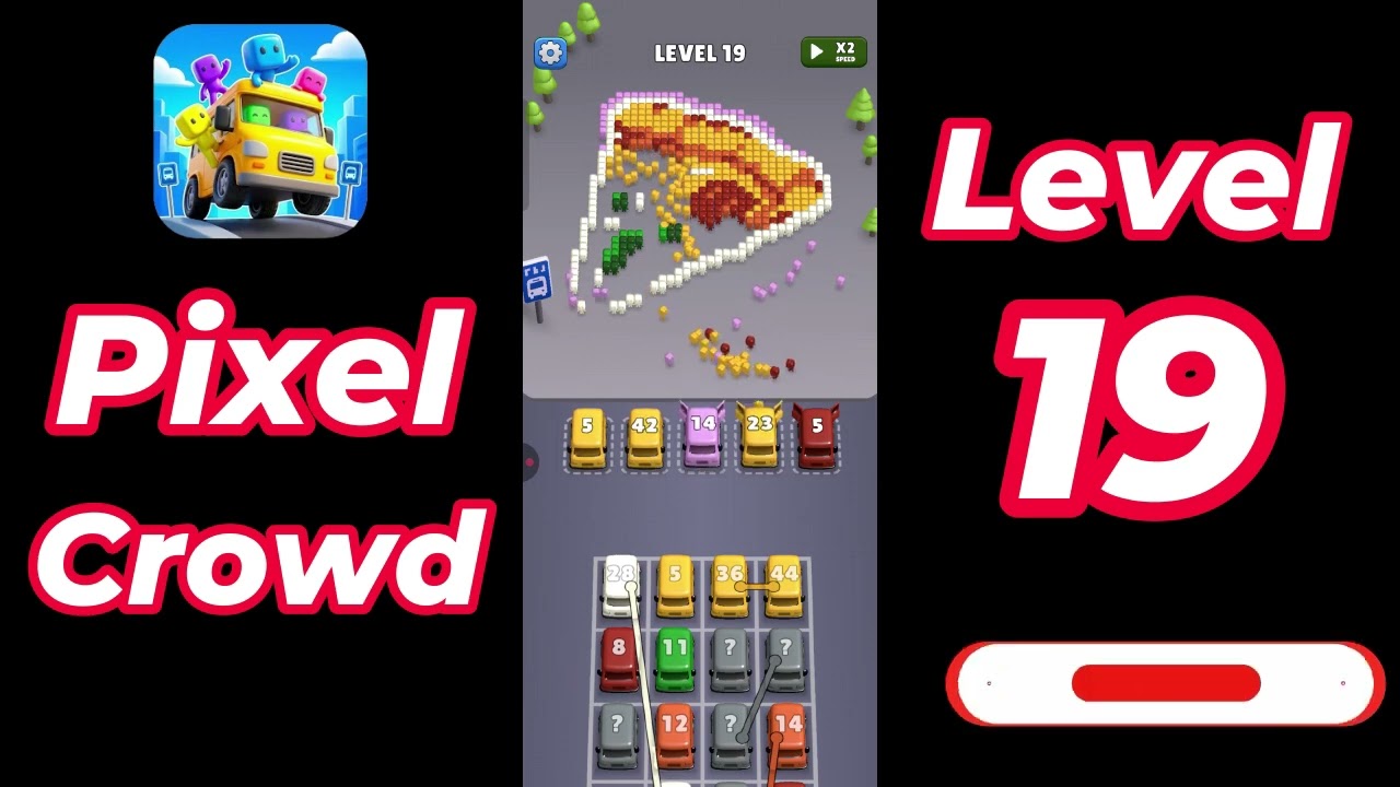 fab 大混雑　Overcrowded cf 3枚セット Pixel Crowd Level 19 Walkthrough | Full Gameplay Solution