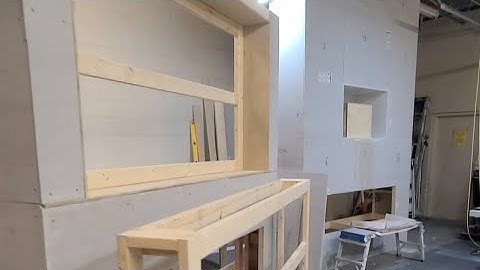 Stacked stone fireplace surrounds before install. #fireplacesurround #stackedstone #fireplacewall