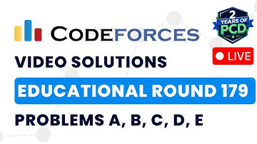 Educational Codeforces Round 179  | Video Solutions - A to E | by Pradyumn | TLE Eliminators