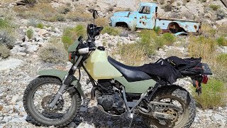 Exploring Canyons near Death Valley on a TW200