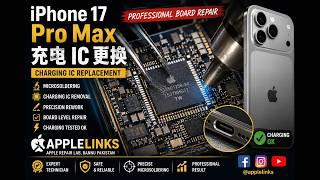 Apple iPhone 17 Pro Max Charging IC Replacement | Professional Microsoldering Repair 🔥📱