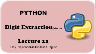 How to Extract the number from any digit of 3||In Hindi||Python For Begginer