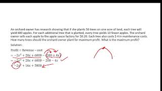 Grade 11 Functions MCR3U Lesson 4.020 Maximum and Minimum Word Problems involving Quadratics