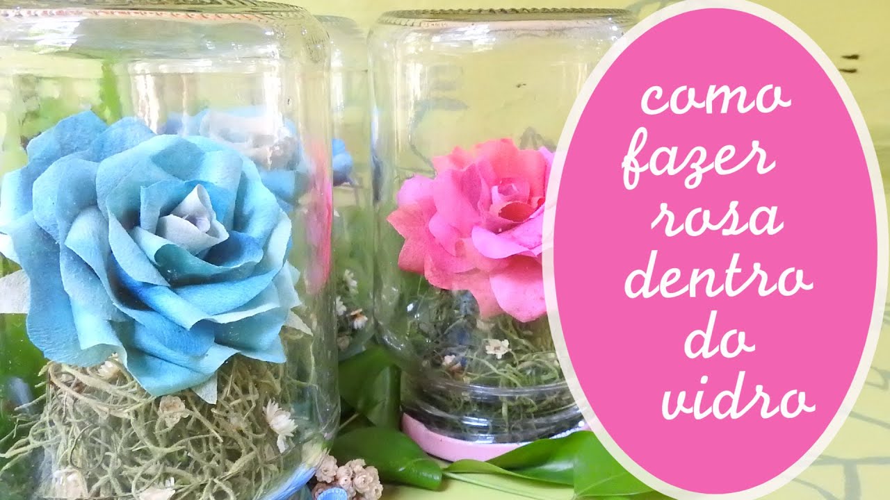 Como fazer rosa no vidro / Rosa da Bela e a Fera