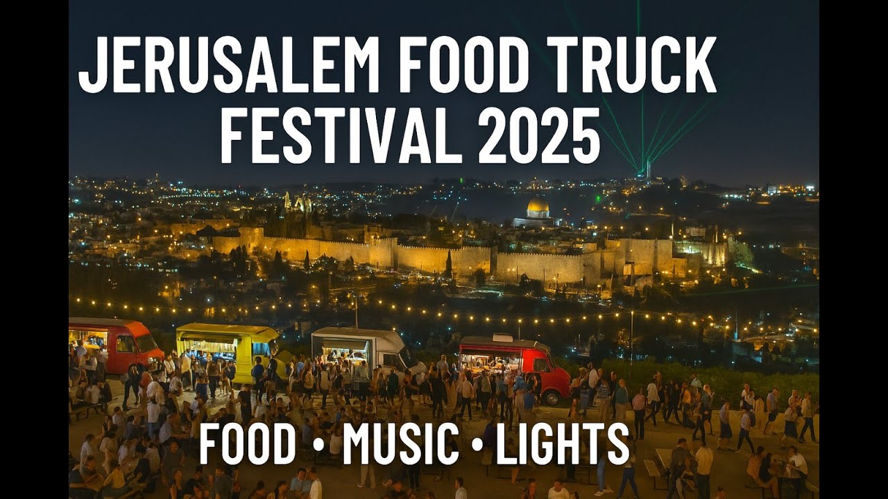 Jerusalem Food Truck Festival 4K | Street Food, Music & City Lights