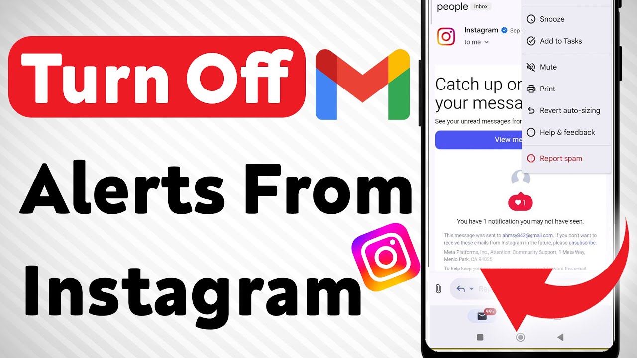 How To Turn Off Gmail Notifications From Instagram (Updated) - YouTube