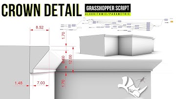 Crown Detail from Base Curve Algorithmic Computational Rhino & Grasshopper Parametric Architecture