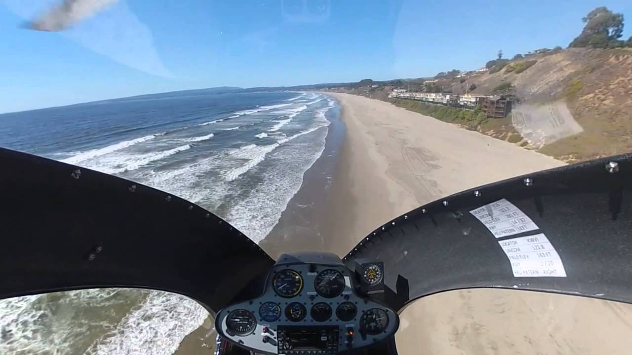 Monterey Bay and sunken ship by Helicopter