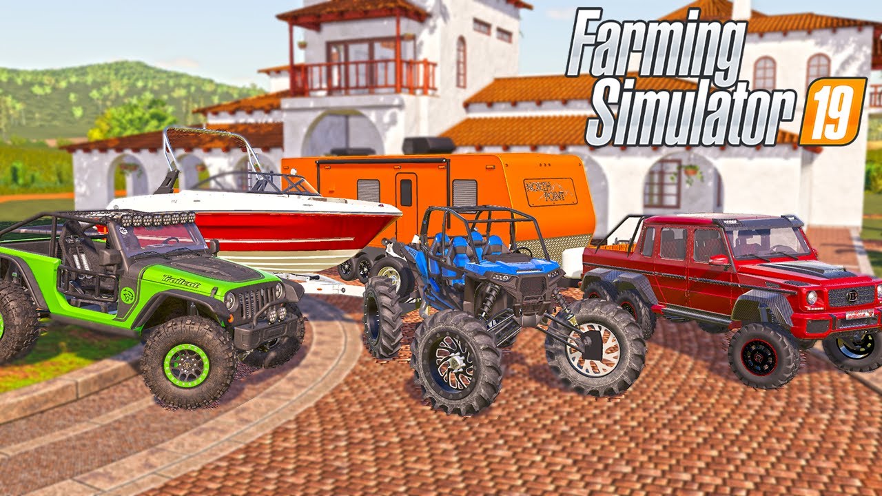 LUXURY MILLIONAIRE BASS FISHING 2,000,000 IN TRUCKS & BOATS! | (ROLEPLAY) FARMING SIMULATOR 2019