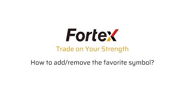 Fortex 7 — How to add remove the favourite