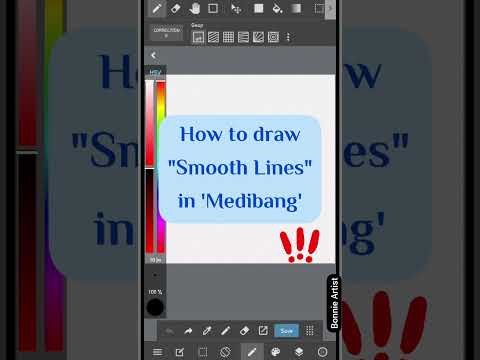 How to draw Smooth Lines in Medibang Paint Part1  Digital Drawing App Tutorial