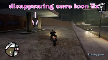 GTA SA definitive edition disappearing save icon / can